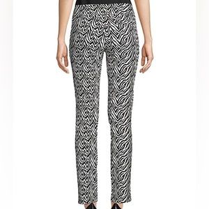 IMNYC Isaac Mizrahi Slim Straight Zebra Pants